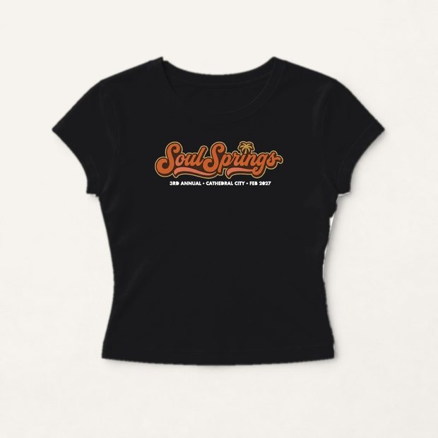 Soul Springs baby tee in black